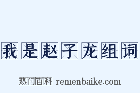 我是赵子龙组词是什么意思的图片